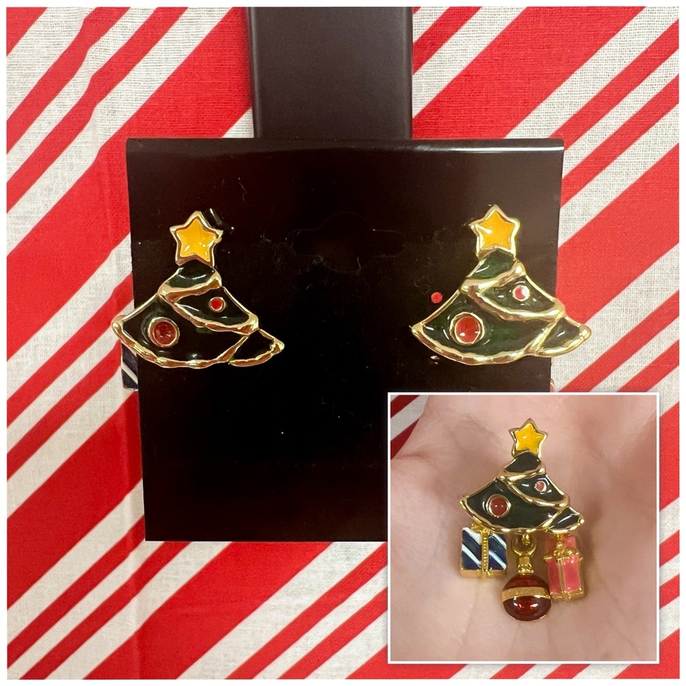Rockin’ around the Christmas tree charm earrings